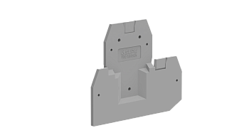 Торцевая крышка TUD2.5-2-GY-EA - Торцевая крышка для клемм TUD2.5-2…, цвет: серый