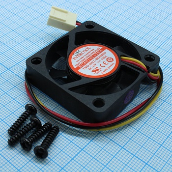 EC4010L12BA - Вентилятор 12В, 40х40х10мм, подшипник качения, 4500 об/мин 19 дБ 3 вывода