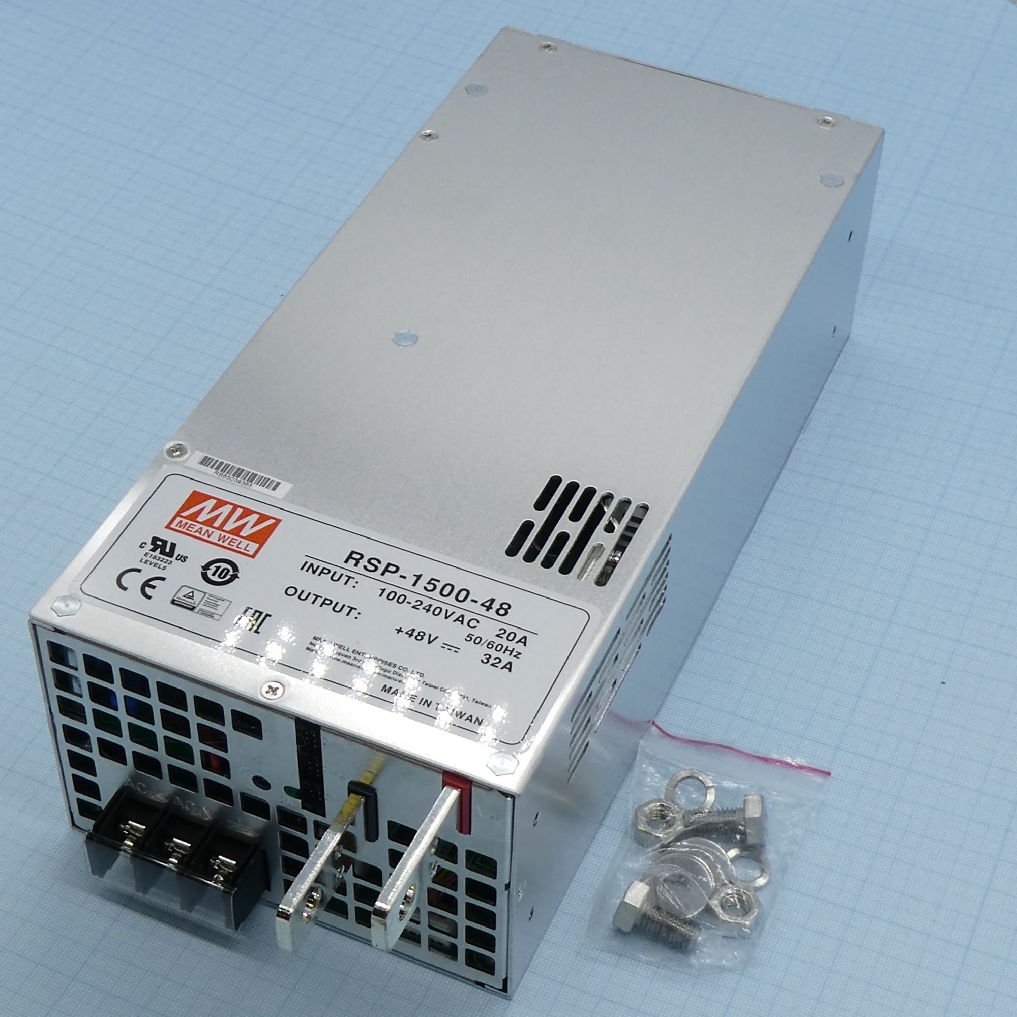 RSP-1500-48 - AC-DC, 1536Вт, вход 90…264V AC, 47…63Гц /127…370В DC, выход 48В/0…32A, рег. вых=±10%Uном,  изоляция 3000В AC, в корпусе 278х127х83.5мм, -20…+70°С