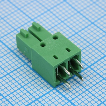 15EDGB-3.5-02P-14-00A(H) - Разъемный клеммный блок на плату, 2 контакта. Серия 15EDGB-3.5