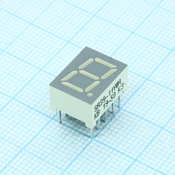SA39-11YWA - 1 разрядный индикатор 9,9мм/желтый/588нм/1.2-3мкд/ОА