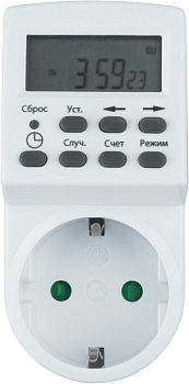 Таймер 61 555 NTR-E-S01-WH розет. электрон. 61555