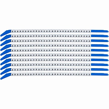 brd133204 - SCN-13-4 клипсы белые, 300шт/упак, для провода 3,4-3,8мм диаметра, легенда 4