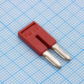 GFBSFA5-2-GY - Соединительная перемычка, втычная, изолированная, 2 полюса, для серий клемм: DC2.5, шириной 5,1 мм, цвет: серый