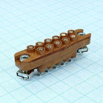 РП10-11 З розетка - Соединитель  низкочастотный, прямоугольный, внутреннего монтажа