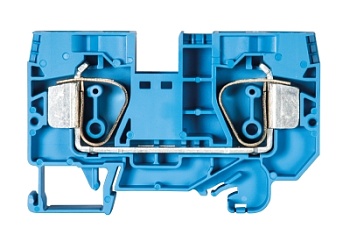 Клемма WKFN 16/35 BLAU - Проходная клемма, тип фиксации провода: пружинный, номинальное сечение: 16 мм кв., 76A, 800V, ширина: 12 мм, цвет: синий, тип монтажа: DIN 35