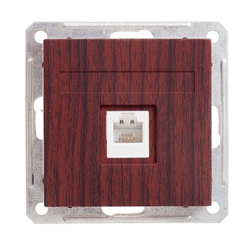 W59 РОЗЕТКА телефонная RJ11, 160В, 1А, механизм, МОРЁНЫЙ ДУБ C3(2) RSI-152T-9-86