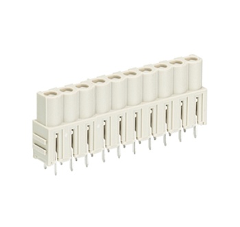 Розетка Wiecon 8213 BL / 10 G OB - Розеточный разъем, вертикальный, на плату, шаг 5,08 мм, 10 полюсов, фиксация на плате пайкой, 690V, 12А, без маркировки, цвет: серый, серия 8213 BL G