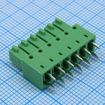 15EDGB-3.5-06P-14-00A(H) - Разъемный клеммный блок на плату, 6 контактов. Серия 15EDGB-3.5