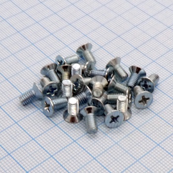 Винт М4.0х 8 (25шт.)  п/т (шлиц) - Винт М4.0х 8 (25шт.)  п/т (шлиц)