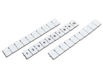 Маркировка  ZB10 - Маркировочные шильдики для клемм производителя UTL, сечением 10 мм кв., 10 шильдиков, цвет: белый