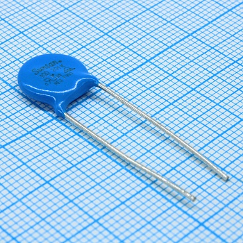 TSV10D201K - Варистор 130Vac/170Vdc, 2500A, 200V(1mA), прямые радиальные выводы, шаг 7.5мм, россыпь