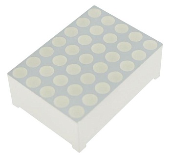 TC07-11SURKWA - Матричный индикатор 18мм/5x7/красный/630нм/14-24мкд/ОК