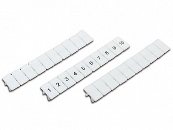 Маркировка  ZB6 - Маркировочные шильдики для клемм производителя UTL, сечением 4 мм кв., 10 шильдиков, цвет: белый