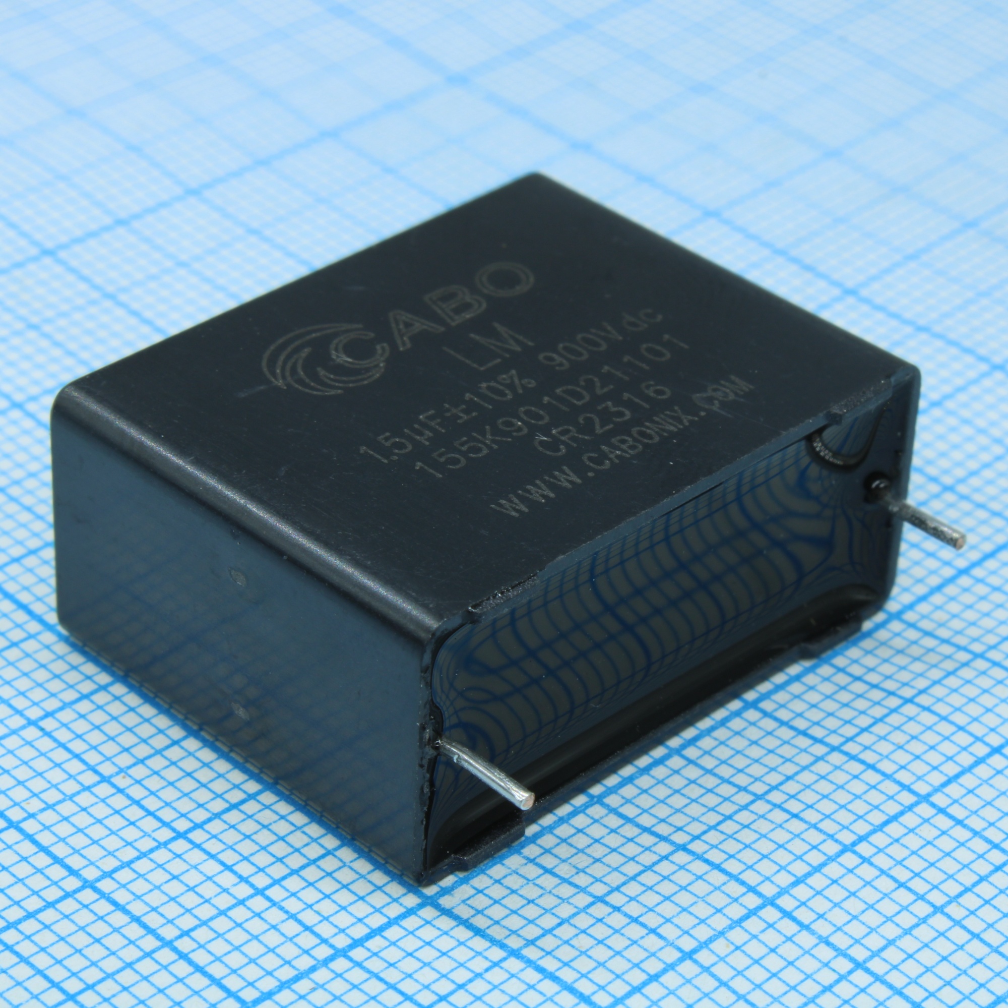 155K901D21101 - Конденсатор металлоплёночный полипропиленовый 1.5 мкФ 10% 900 В dc, 6.5A, 31*14*24.5 mm, P=27.5