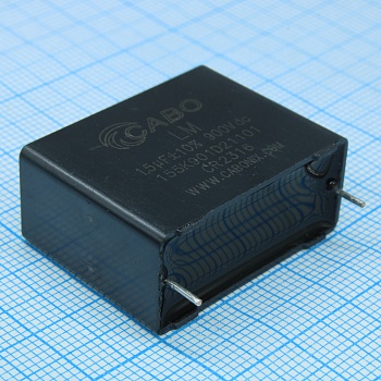 155K901D21101 - Конденсатор металлоплёночный полипропиленовый 1.5 мкФ 10% 900 В dc, 6.5A, 31*14*24.5 mm, P=27.5