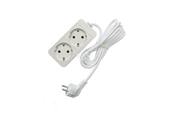 Удлинитель бытовой ТМ Союз 2200 Вт с заземлением 2 гнезда ПВС 1,5м 481S-9201