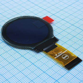 WEO128128BLPP3N00001 - OLED 1.18" графический, 128х128, COG, желтый,  интерф. 6800, 8080, SPI,I2C  контроллер SSD1327ZB, VDD 3В, -40 ... +80°С