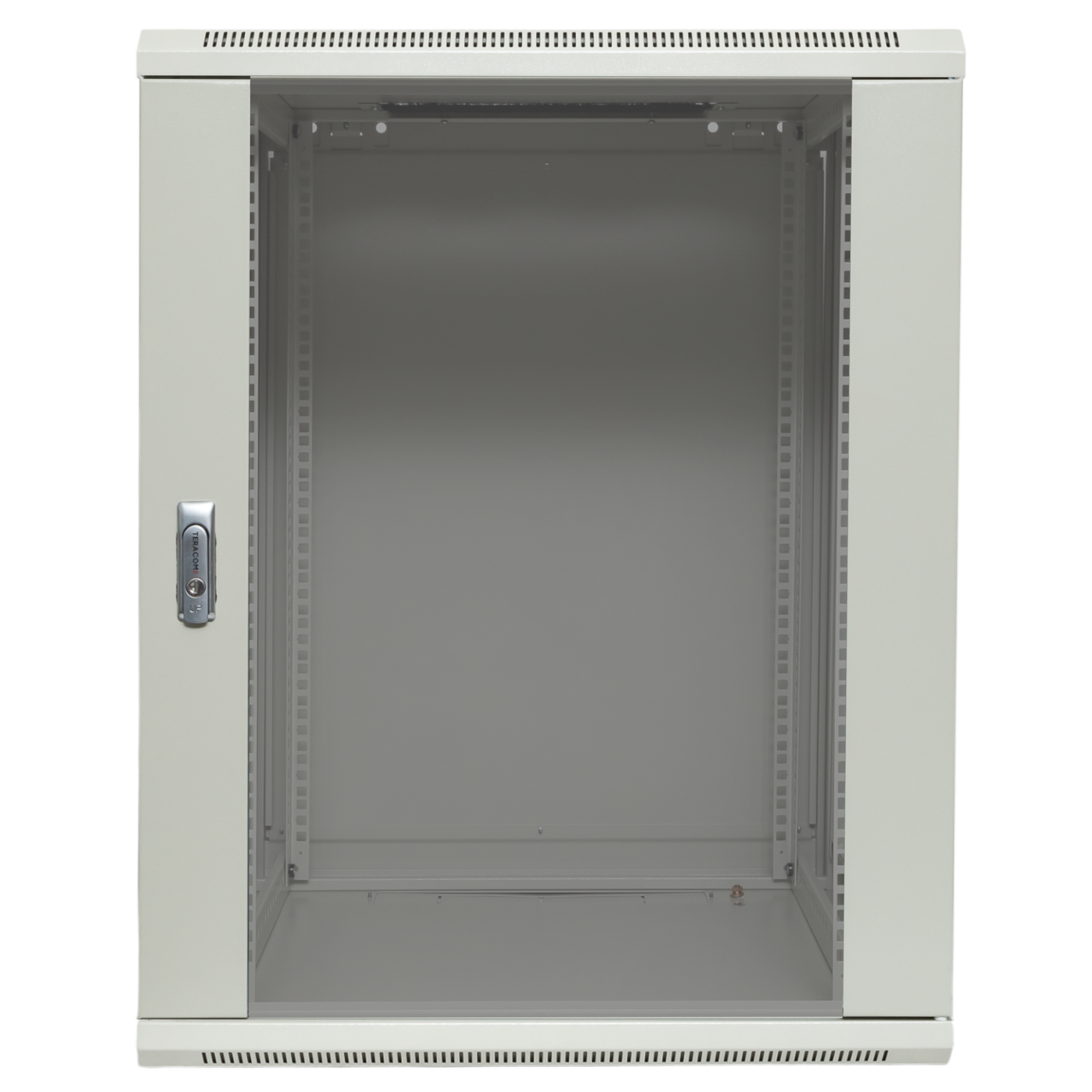 Шкаф настенный 19" TERACOM PRO 12U 600х450 мм дверь стеклянная с замком-ручкой серый