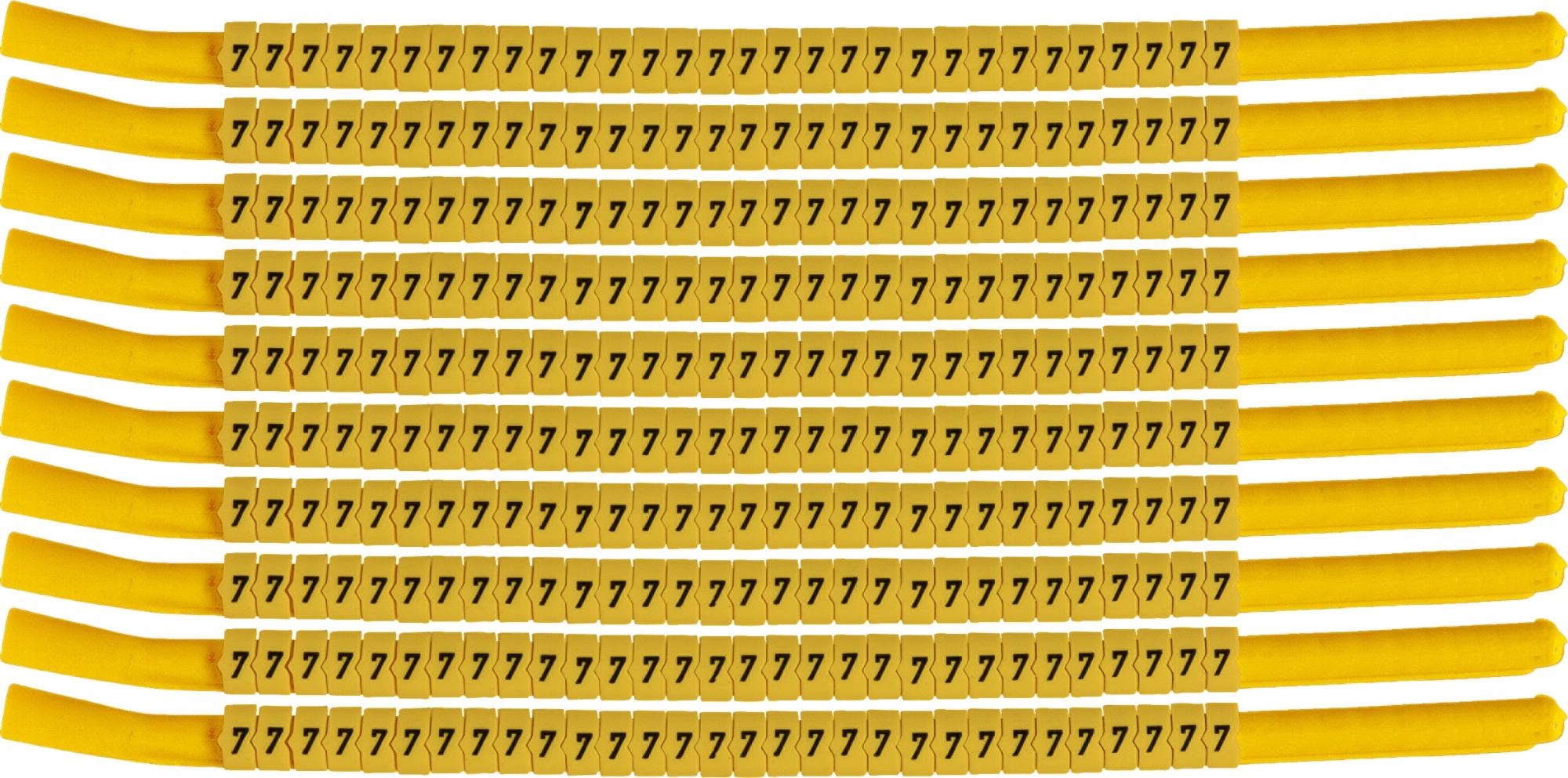 brd333307 - SCNG-18-7 клипсы жёлтые, 300шт/упак, для провода 4,6-5,9мм диаметра, легенда 7