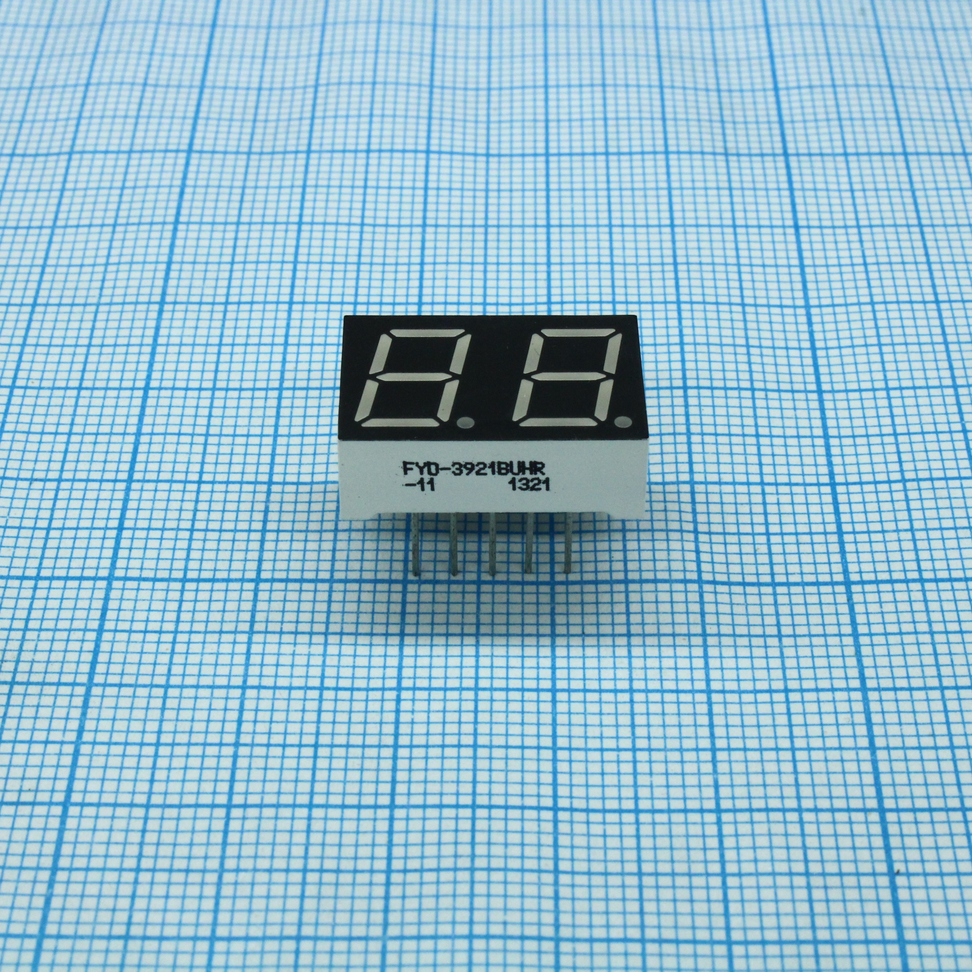 FYD-3921BUHR-11 - 2-х разрядный индикатор 10мм/красный/640нм/30-60мкд/ОА