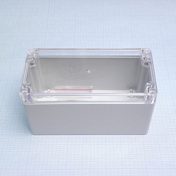 G265C - Герметичный корпус из поликарбоната с прозрачной крышкой, IP65, светло-серый