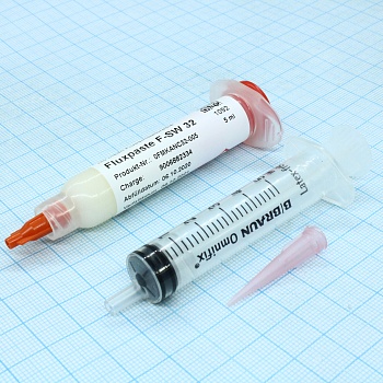 Флюс-крем FMKANC32-005 ERSA - Безотмывочный , шприц-картридж 5мл в комплекте с поршнем и иглой.