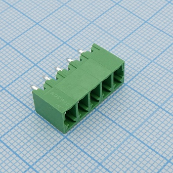 15EDGVC-3.81-05P-14-00A(H) - Разъемный клеммный блок на плату, 5 контактов. Серия 15EDGVC-3.81