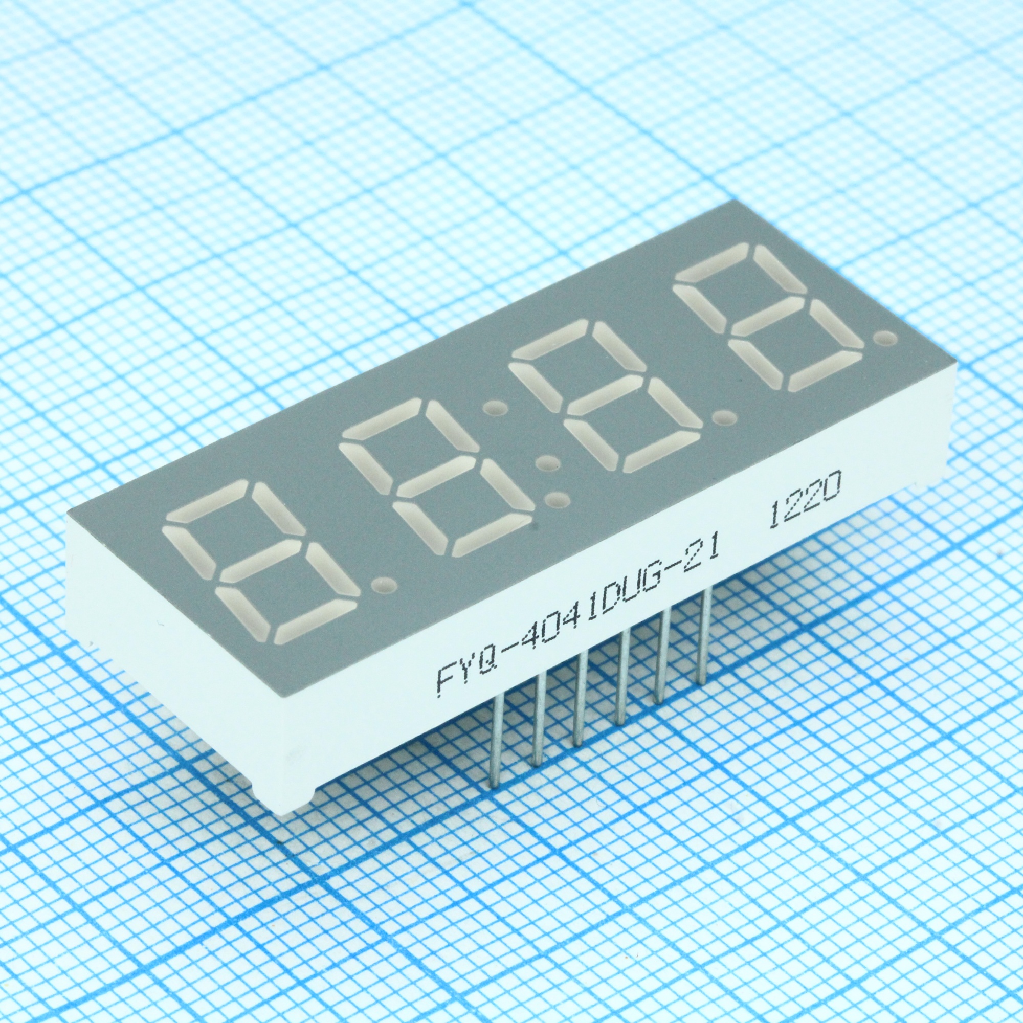 FYQ-4041DUG-21 - 4-х разрядный индикатор 10,16мм/зеленый/570нм/60-100мкд/ОА