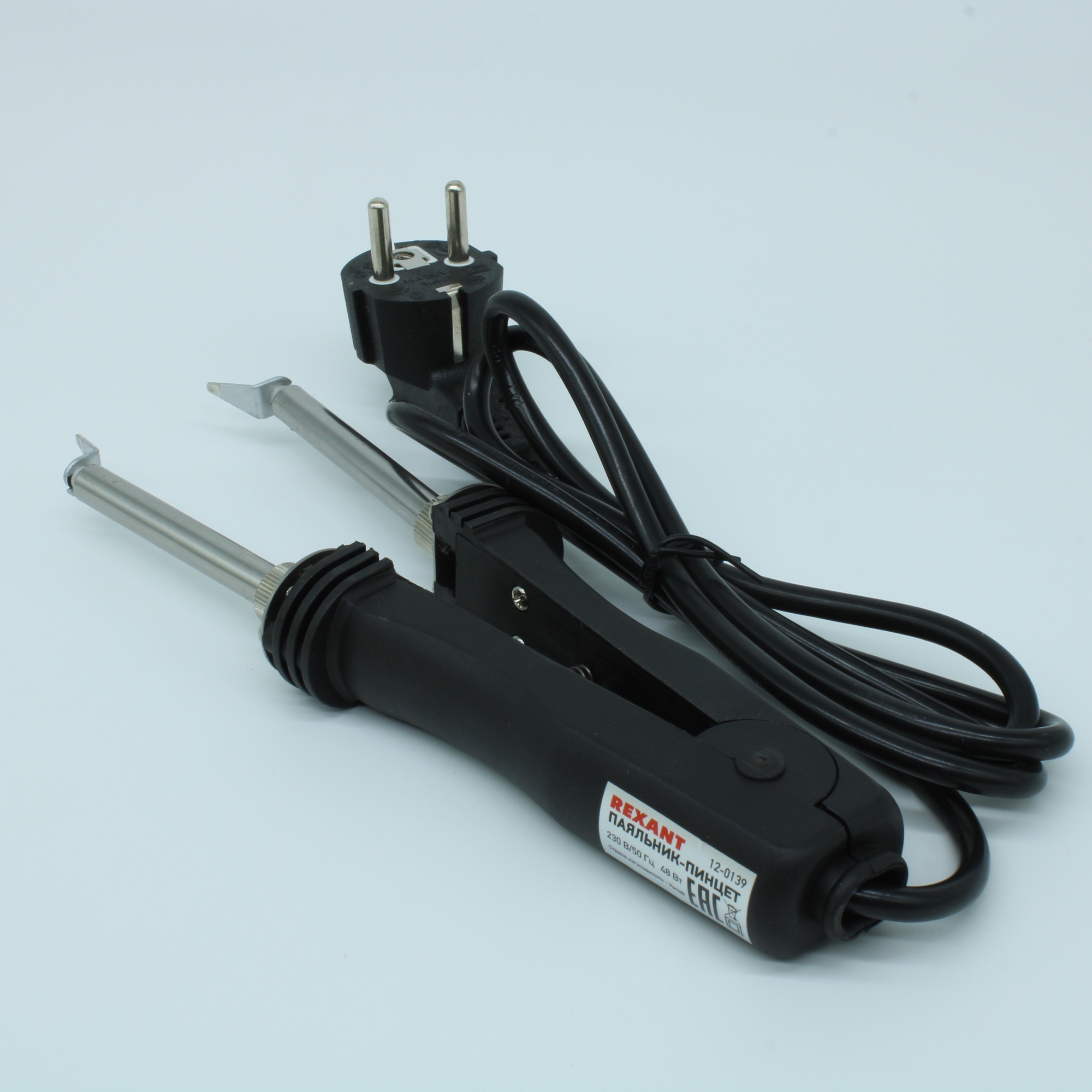 Паяльник-пинцет - с керамическим нагревателем, 220 В/48 Вт