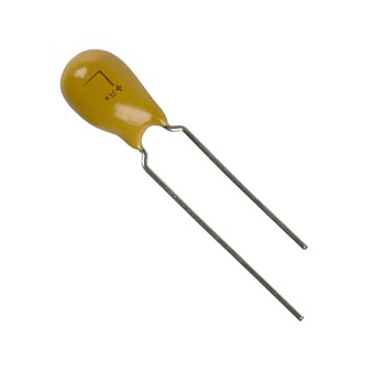 TAP226K035CCS - Конденсатор танталовый твердый 22мкФ 35В ±10% (8.5 X 14мм) радиальный 2.5мм 1.3Ом 125°C лента на катушке