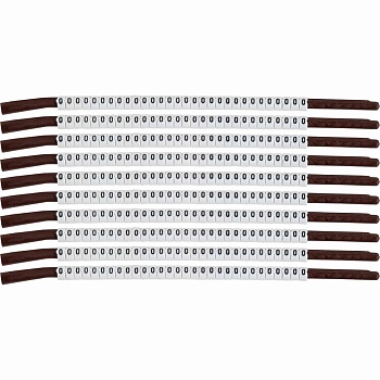 brd133924 - SCN-15-O-CAP клипсы белые, 300шт/упак, для провода 3,8-4,6мм диаметра, легенда O