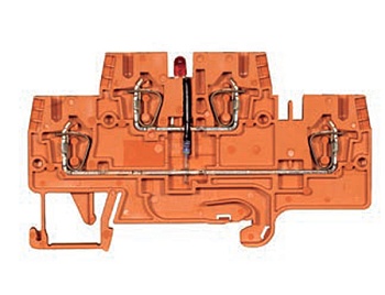 Клемма функц. WKFN 2,5 E/35/GU Несуществ - Многоуровневая функциональная клемма, тип фиксации провода: пружинный, номинальное сечение: 2,5 мм кв., 24V, ширина: 5 мм, цвет: оранжевый, тип монтажа: DIN 35