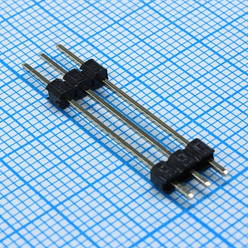 DS1029-01-1X3P8BVB6-B - Штыревой соединитель, 1х3 шаг 2,54мм.,однорядный