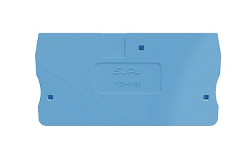 Торцевая крышка TC6-2-BU-EA - Торцевая крышка для клемм TC1.5-2-..., цвет: синий