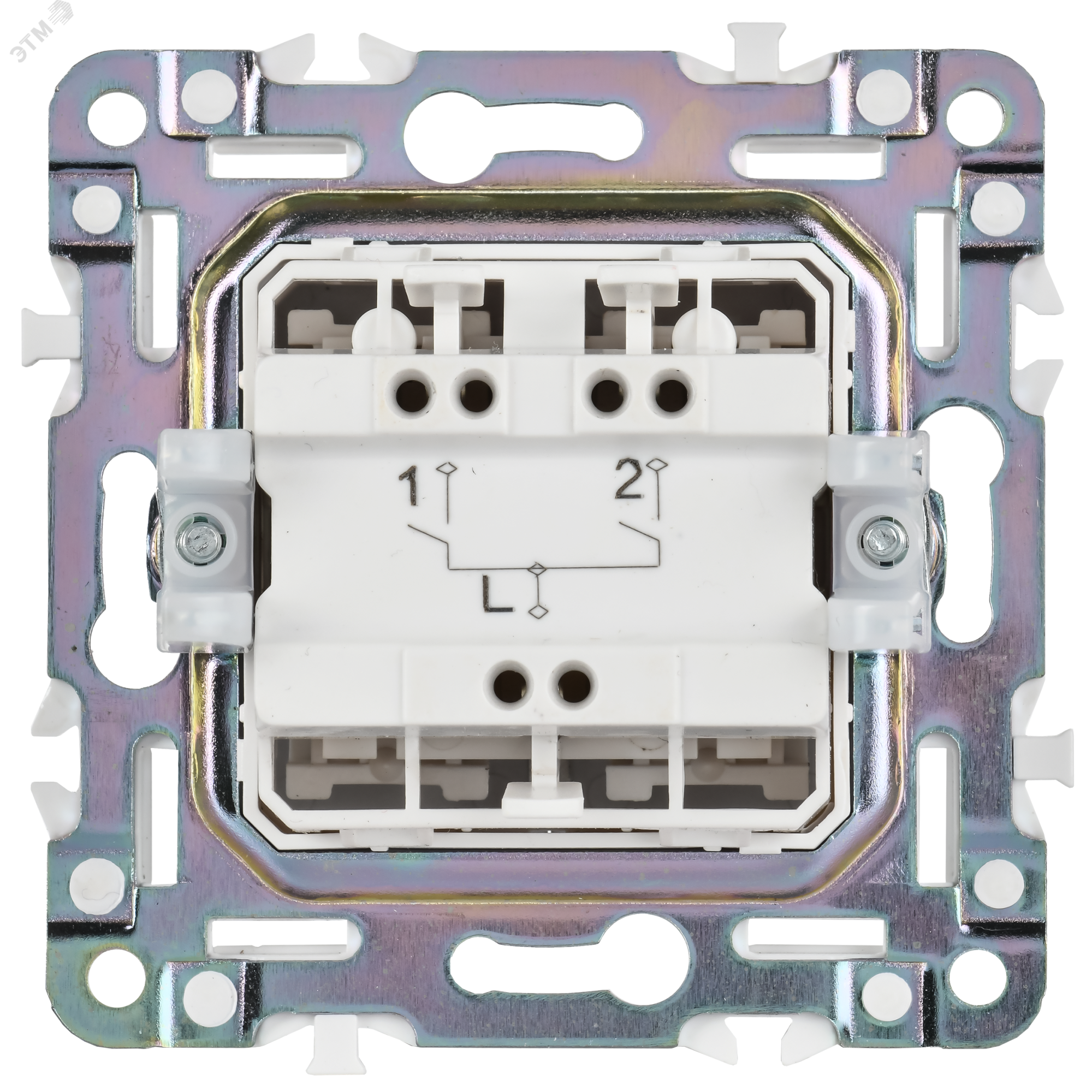 SKANDY Выключатель 2-клавишный 10А SK-V04Gr серый IEK SK-V20-0-10-K03