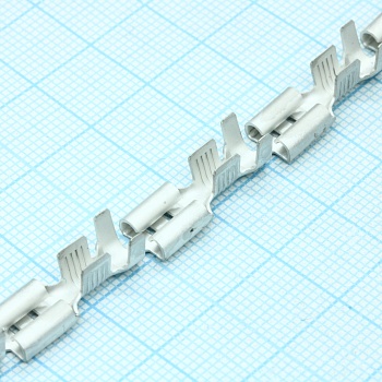 62428-2 - Клеммы быстрого гнездо(6.3 мм) 10-12AWG латунь с покрытием олова , лента на катушке