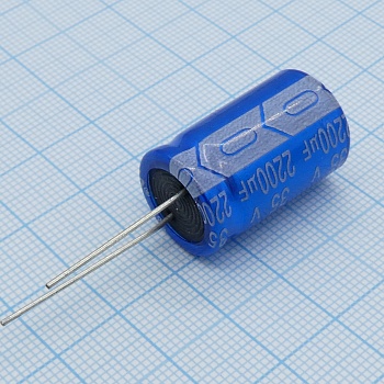 JRB1V222M07501600250000B - Конденсатор алюминиевый электролитический 2200/35В  1625 105°С