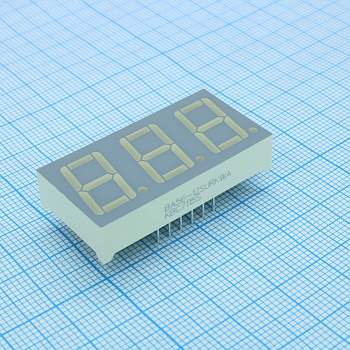 BA56-12SURKWA - 3-х разрядный индикатор/14,22мм/красный/630нм/9-22мкд