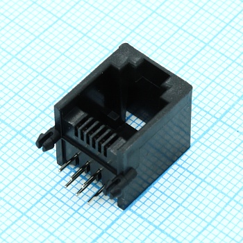 KLS12-124-6P6C-W/O-1-01 - Розетка 6P6C на плату