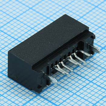 471554001 - Разъем SATA 7 контактов шаг 1.27мм монтаж в отсерстие 7 терминалов 1 порт лоток