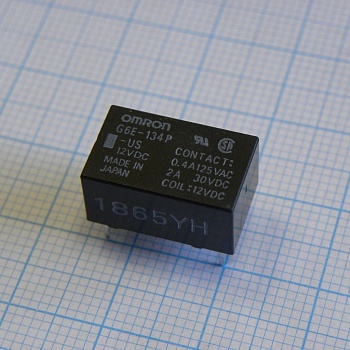 G6E-134P-US-12VDC - Сигнальное реле 12VDC 3A SPDT (16x10x8мм) THT