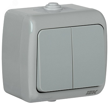 Выключатель 2-кл. 1п ОП Aquatic 10А IP54 ВС-20-2-0-А сер. EVA20-K03-10-54