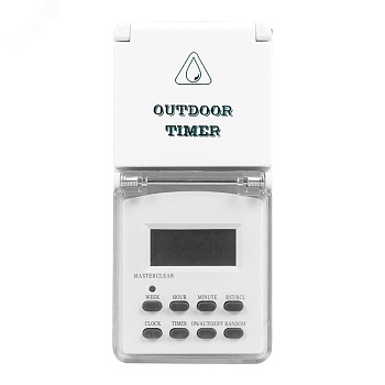 Розетка с таймером (недельная) электронная IP44 16А 3500W 23206