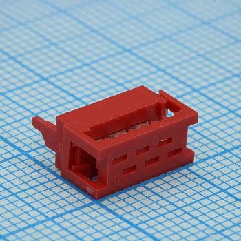 DS1015-01-06R6 - Вилка IDC Micro Match на плоский кабель 6 контактов шаг 2.54мм 100В, 1.5А