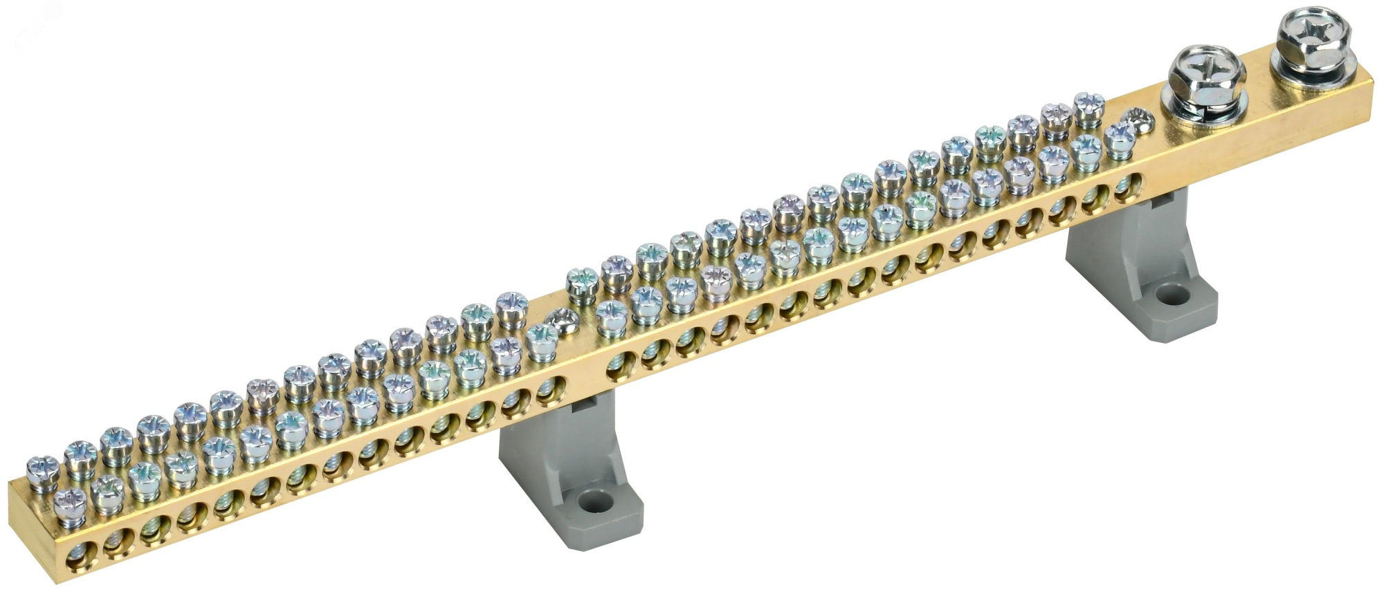 Шина N "ноль" на двух угл. изол. 200А ШНИ-10х18-60-L2-С YNN30-60-C2-K03