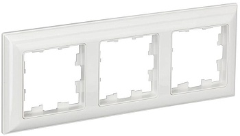Рамка 3-м BRITE РУ-3-Бр бел./бел. BR-M32-12-K01