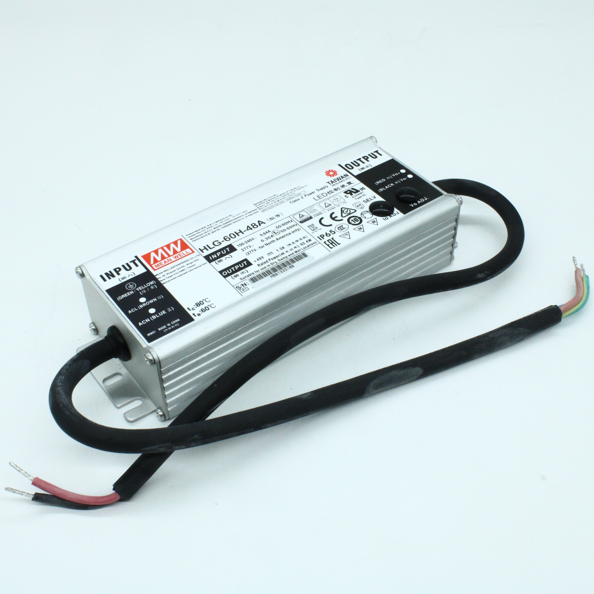 HLG-60H-48A - Источник электропитания светодиодов 62.4Вт в корпусе с 5 выводами