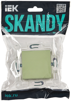 SKANDY Выключатель 1-клавишный проходной 10А SK-V02G мятный IEK SK-V12-0-10-K06