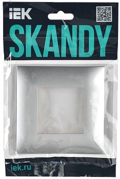 SKANDY Рамка 1-местная SK-F01S серебряный IEK SK-M12-K23